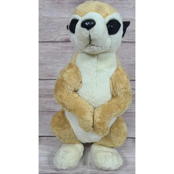 Wildlife Artists Plush Meerkat Stuffed Animal Realistic Tan White 12" 2010 - Picture 1 of 6